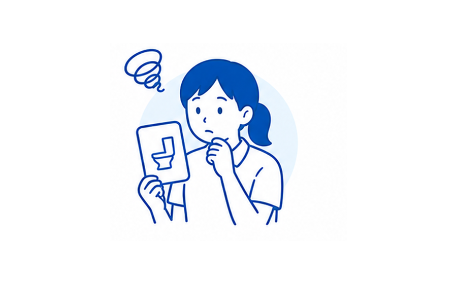 介護現場の言葉の壁に戸惑うスタッフのイラスト